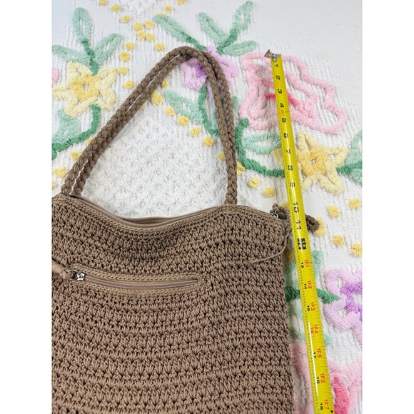 The‎ Sak Crochet Tote Bag Brown Hobo Shoulder Bag - Picture 5 of 10